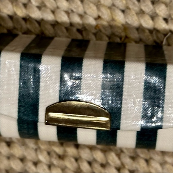 Women’s Striped Travel Cosmetic Case/Bag & Matching Lipstick Holder w/ Mirror - Picture 14 of 16